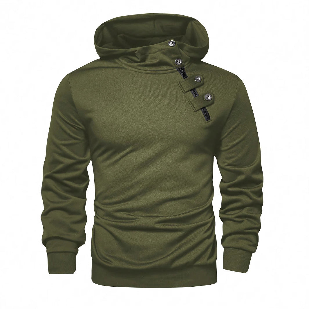 Herren Hoodie mit innovativem Kragen und praktischer Taschenlösung Echoarchiv