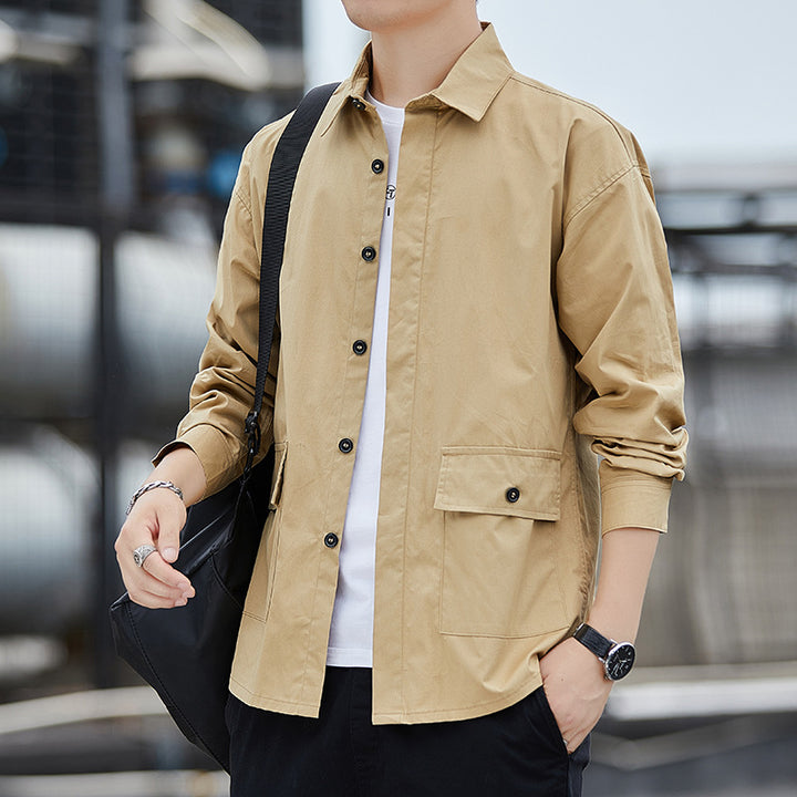 Herren lässige Utility-Jacke mit funktionalen Taschen und modernem Schnitt Echoarchiv