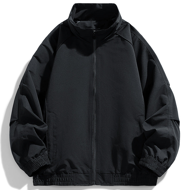 Herren urban oversized Blouson mit Stehkragen, Raglanärmeln und Utility-Armtasche – Taviero