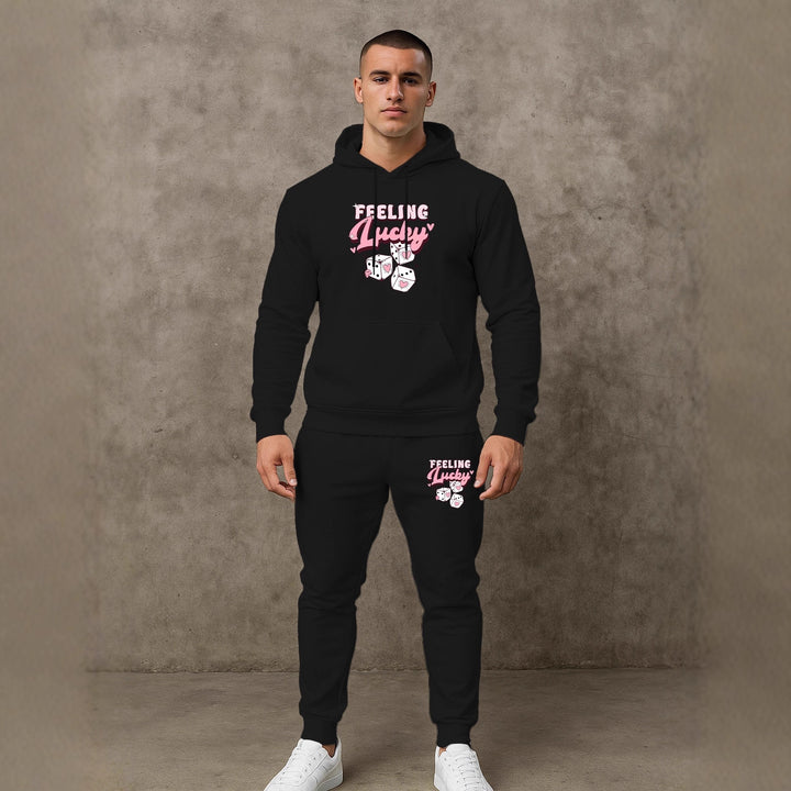 Herren Sportliches Hoodie- und Jogginghosen-Set Echoarchiv