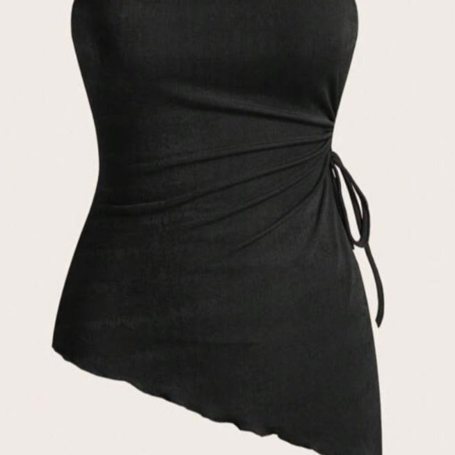Damen Bandeau-Oberteil mit modischem Wickeldesign und verstellbaren Riemen Echo Archiv