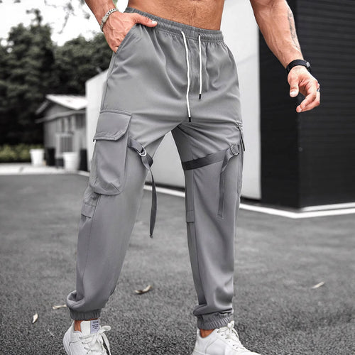 Herren modische Cargo-Trainingshose mit seitlichen Taschen Echoarchiv