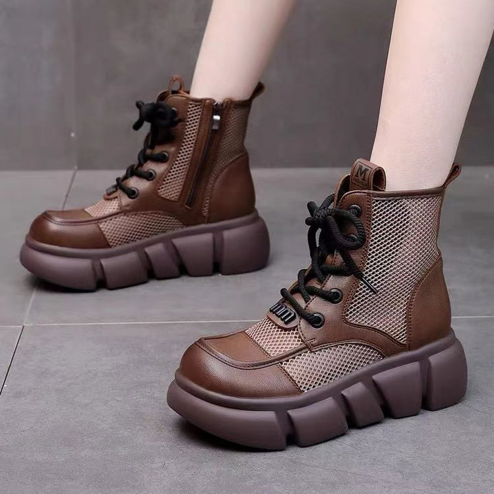Damen Sportliche High-Top Sneakers mit Luftdurchlässigem Mesh und Chunky Sohle Echo Archiv