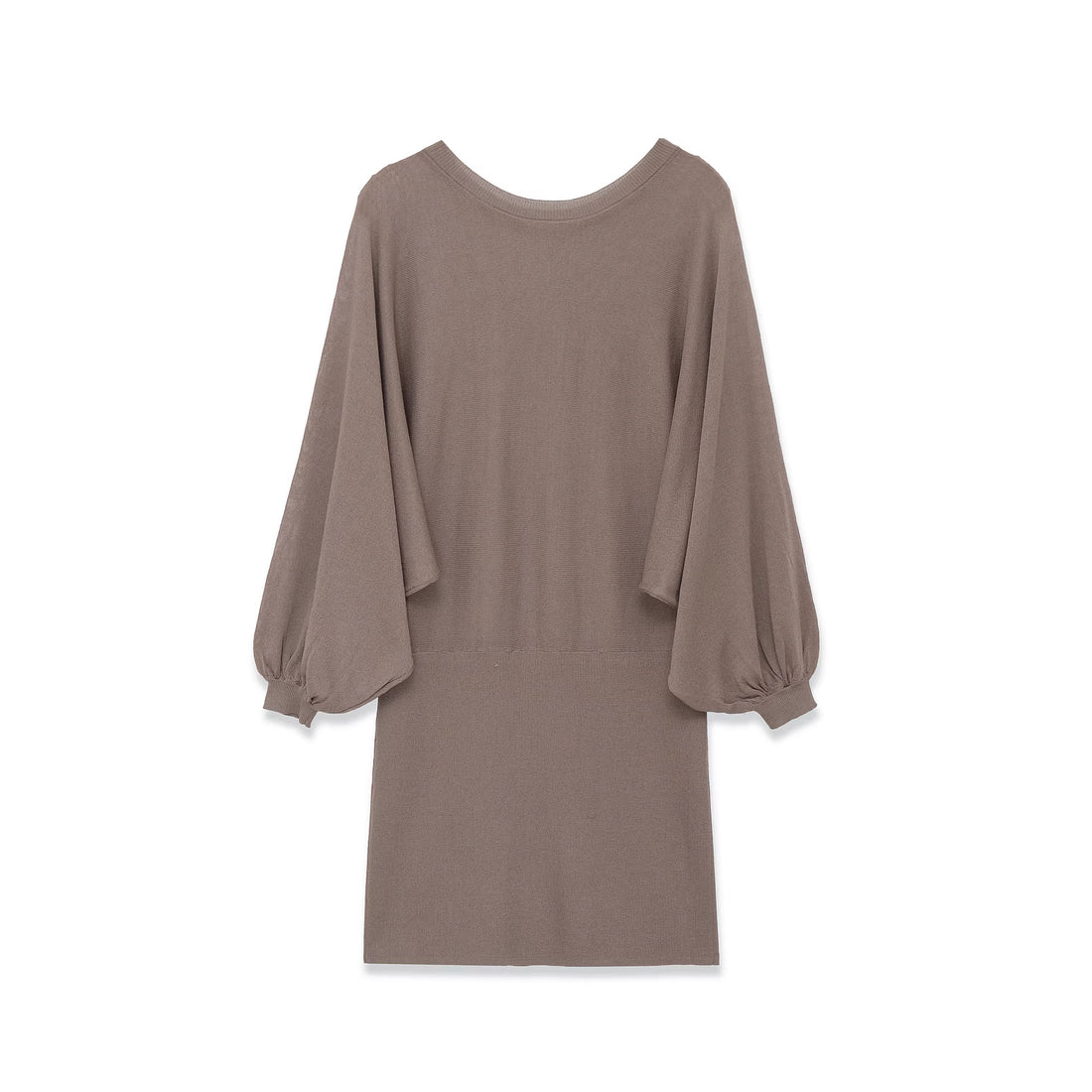 Damen Midikleid mit weitem Poncho-Oberteil und Ballonärmeln Echoarchiv