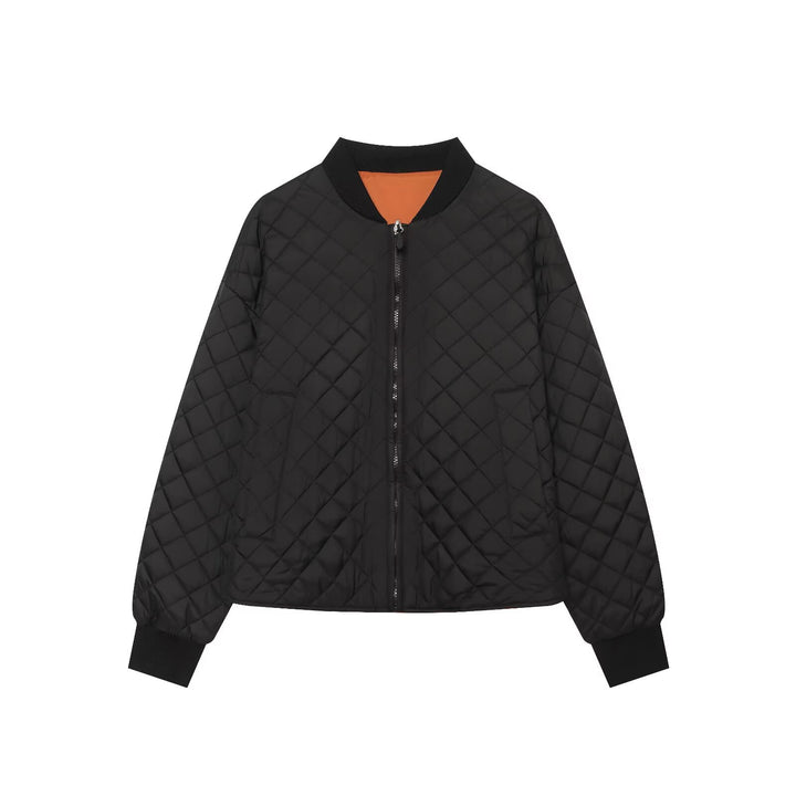 Damen Stepp-Bomberjacke mit Rautensteppung und Rippenkragen Echo Archiv