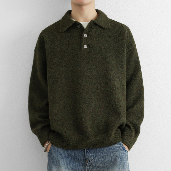 Herren Pullover mit modernem Kragen Echoarchiv