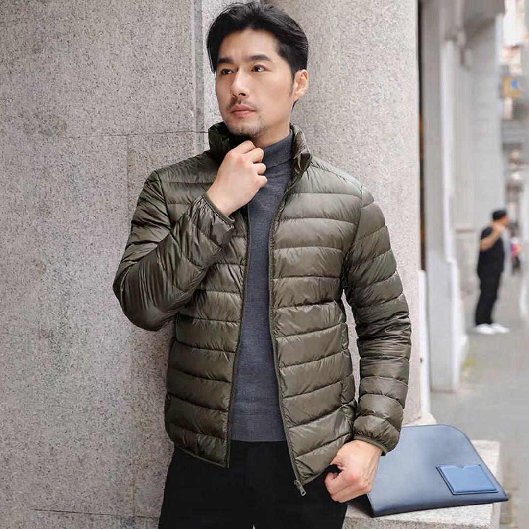 Herren Ultraleichte gesteppte Kapuzenjacke mit windabweisender Hülle und Kompaktpackfunktion Echoarchiv