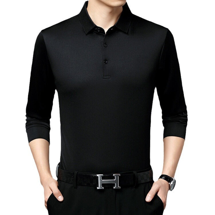 Herren atmungsaktives Langarm Poloshirt mit feuchtigkeitsregulierendem Material Echoarchiv