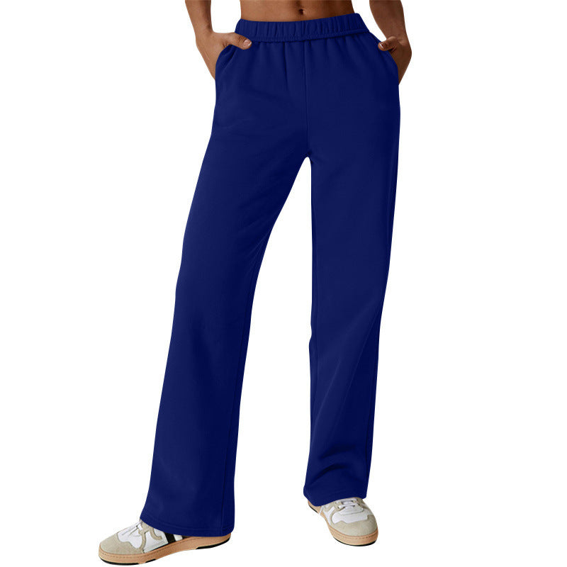 Damen nan weite hochgeschnittene Jogginghose aus weichem Sweat mit elastischem Bund und Eingrifftaschen Echo Archiv