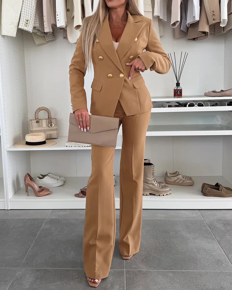 Damen Elegantes Blazer-Set mit weiter Hose Echo Archiv