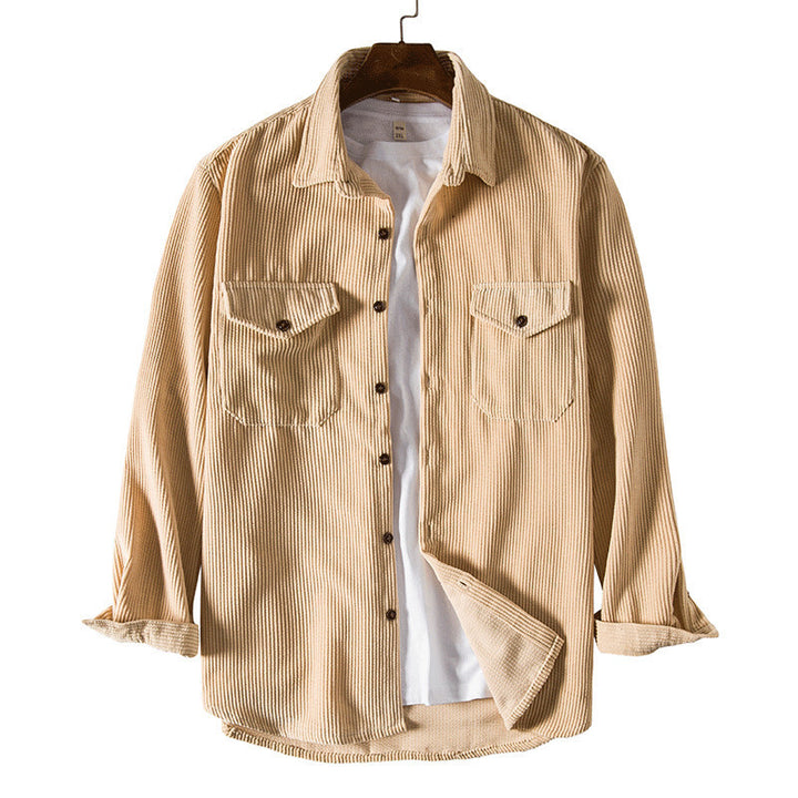 Herren Karierte Overshirt aus hochwertigem Baumwollmischung mit Brusttaschen Echoarchiv