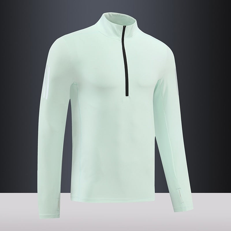 Herren Funktions-Thermo-Langarmshirt mit kurzem Reißverschluss Echoarchiv