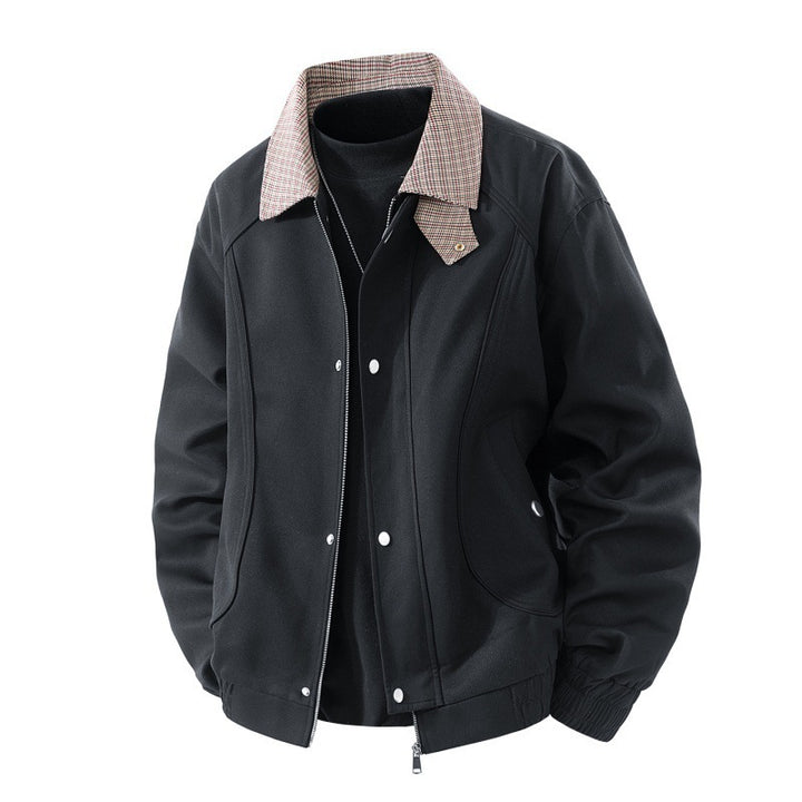 Herren Modische Übergangsjacke mit Karokragen Echo Archiv