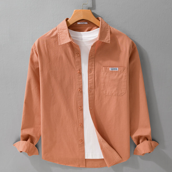 Herren Leichtes Baumwoll-Overshirt mit Brusttasche, Soft‑Touch und Relaxed-Schnitt Echoarchiv