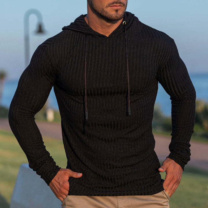 Herren Kapuzenpullover mit trendigem Rippdesign Echoarchiv