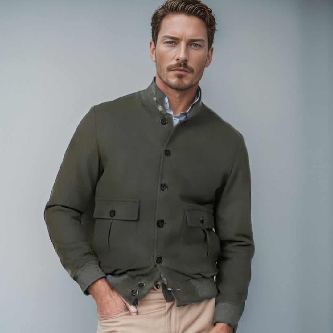 Herren lässige Jacke mit praktischen Taschen und elastischem Bund Echoarchiv
