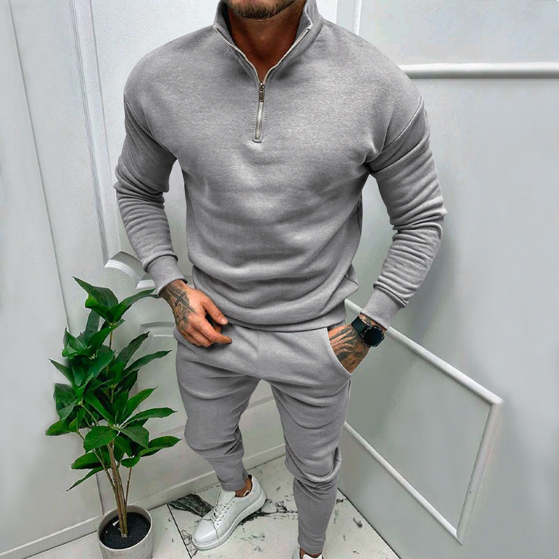 Herren sportives Sweatshirt- und Jogginghose-Set mit Reißverschluss Echoarchiv