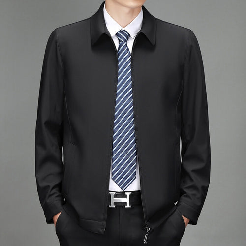 Herren elegante Übergangsjacke mit modernem Kragen Echoarchiv