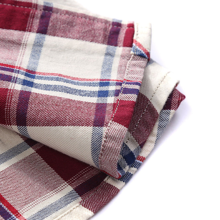 Herren Karo-Flanellhemd mit Brustpattentaschen und robustem Button-Down-Kragen – Arvello