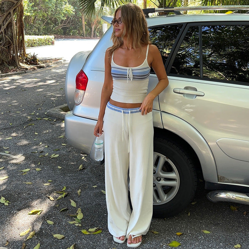 Damen Zweiteiliges Set aus luftiger Strickqualität mit raffinierten Streifen Echo Archiv