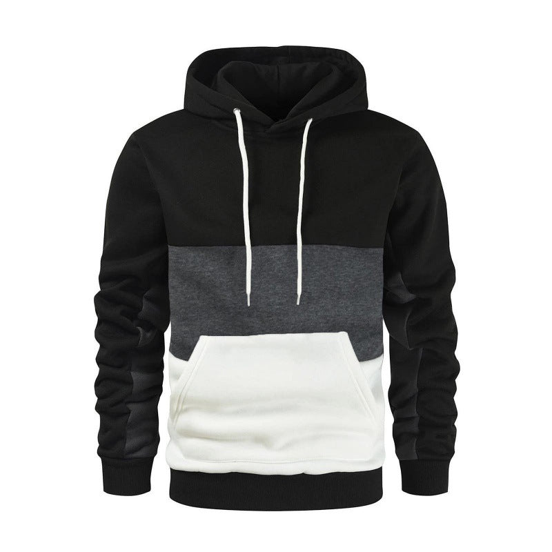 Herren sportlicher Kapuzenpullover mit kontrastierenden Farbblock-Design Echoarchiv