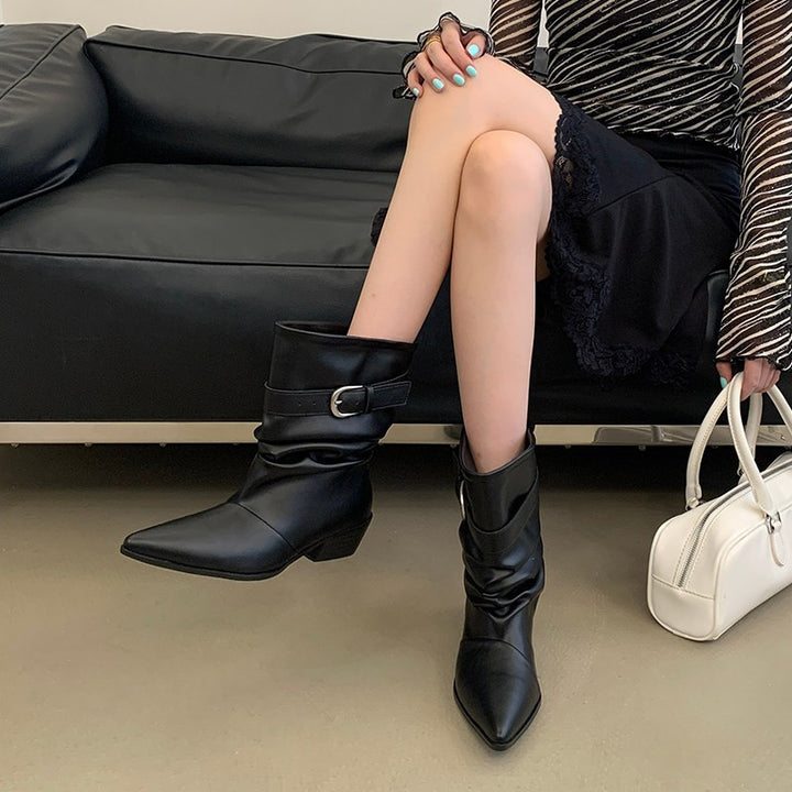 Damen Modische Stiefeletten mit Riemchen und Bequemlichkeitsdetails Echo Archiv