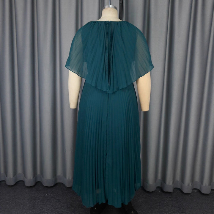 Damen Elegantes Plissee-Maxi-Kleid mit fließenden Ärmeln Echo Archiv