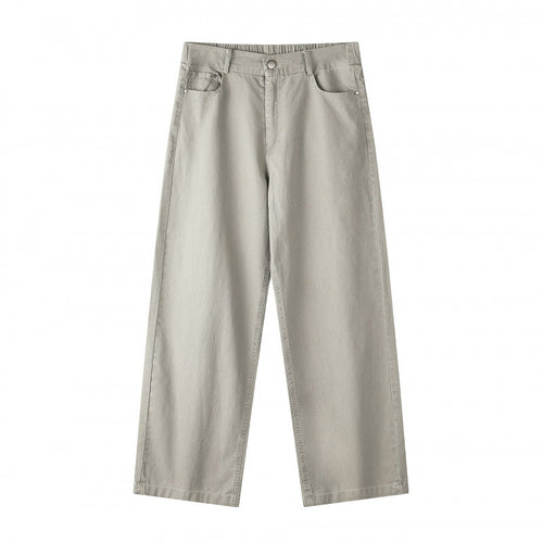 Damen Weite Highwaist-Culotte-Hose mit elastischem Bund und geradem Bein Echo Archiv
