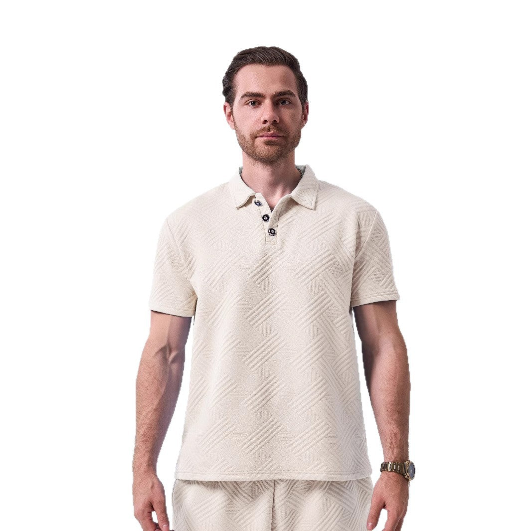 Herren Poloshirt mit strukturiertem Design Echoarchiv