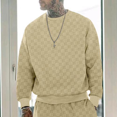 Herren lässiger Oversized-Sweatshirt mit strukturiertem Design Echoarchiv