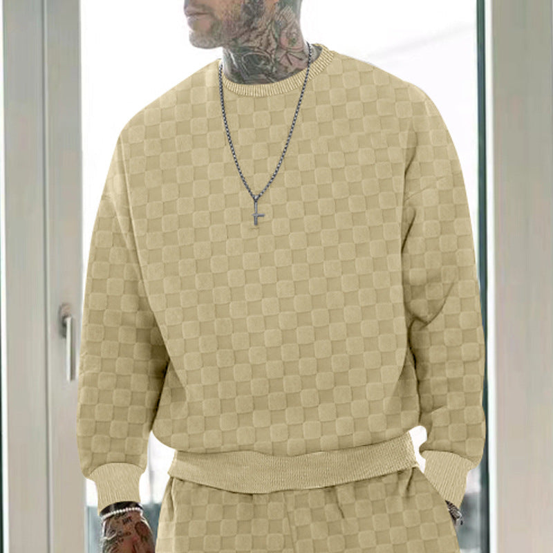 Herren lässiger oversized Sweatshirt mit strukturiertem Design Echoarchiv