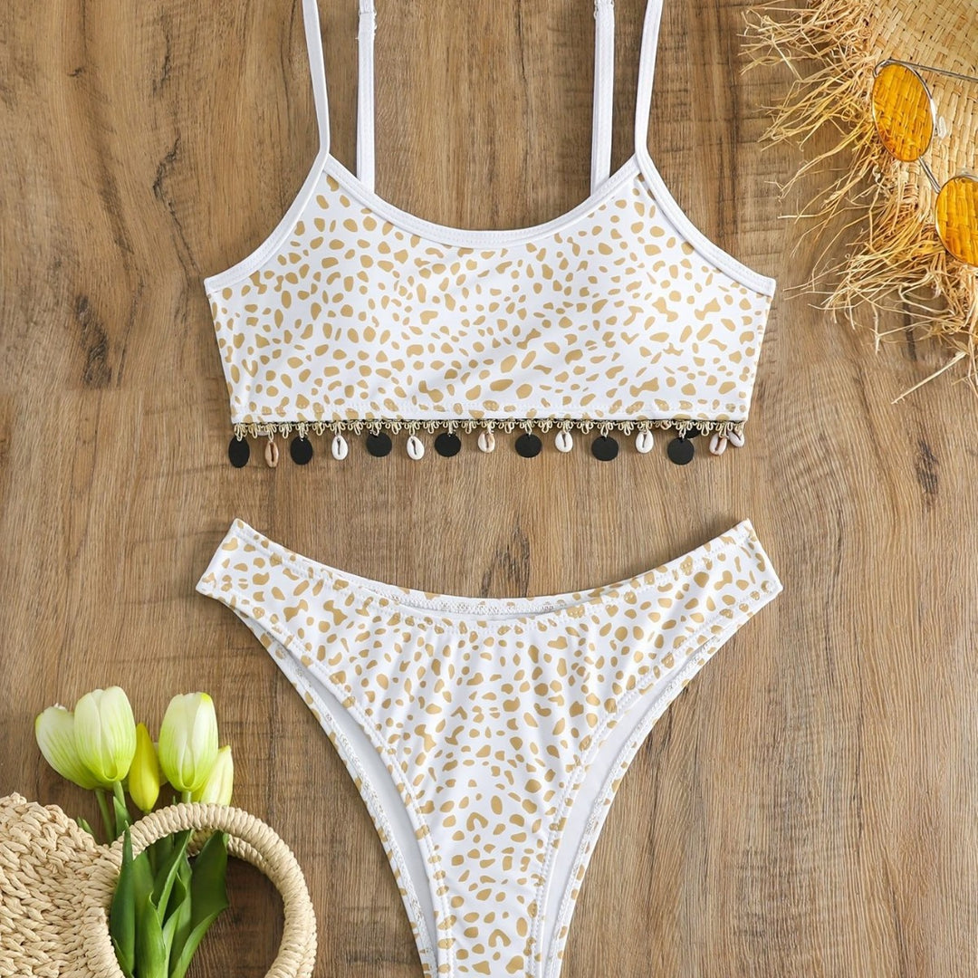 Damen Bikini-Set mit modischem Animal-Print und eleganten Verzierungen Echo Archiv