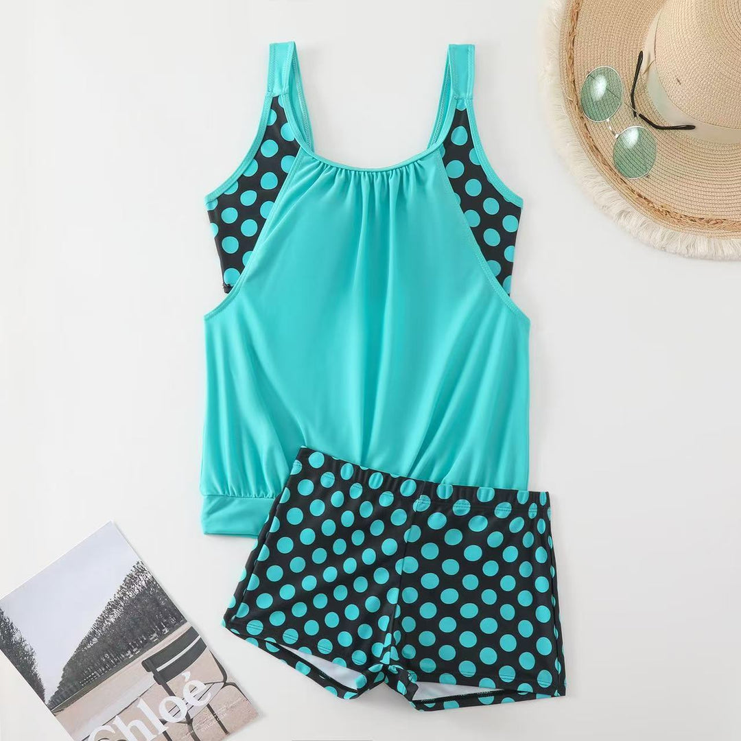 Damen Sportlicher Tankini mit Polka-Dot-Design Echo Archiv