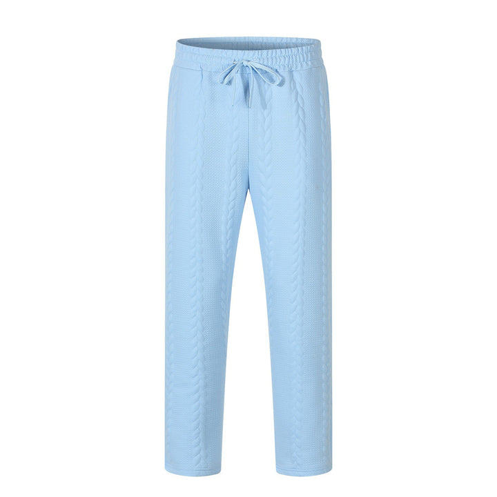 Herren Freizeitliche Stretch-Hose mit Kordelzug und strukturiertem Design Echoarchiv
