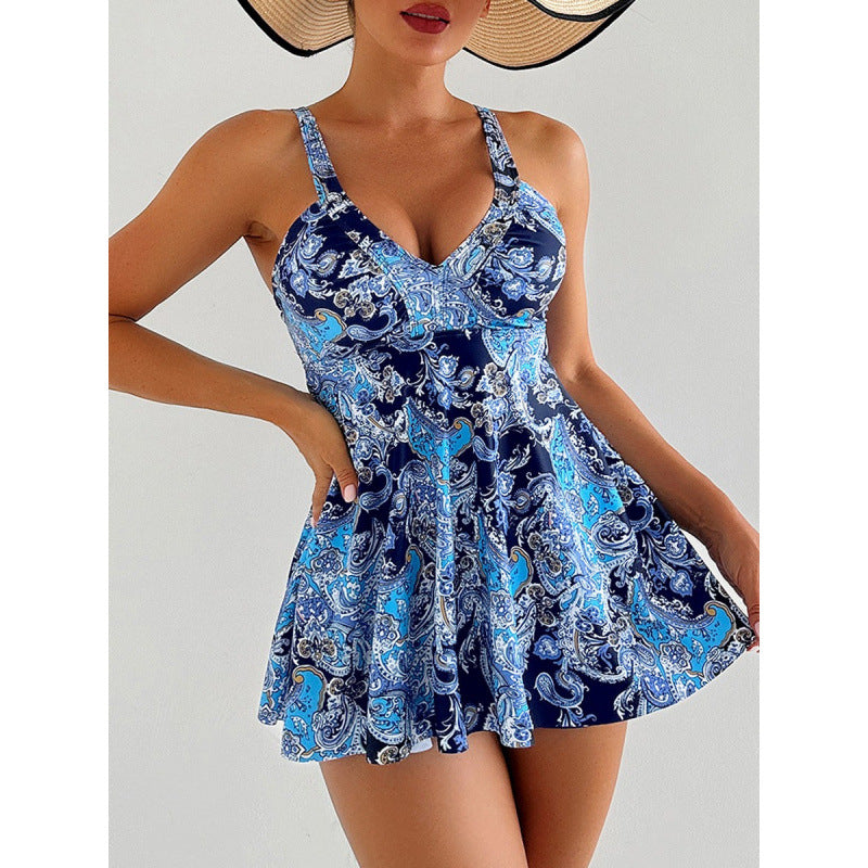 Damen Badeanzug-Kleid mit elegantem Paisleymuster Echo Archiv