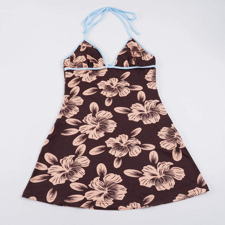 Damen Strandkleid mit elegantem Blütenmuster und lässigem Schnitt Echo Archiv