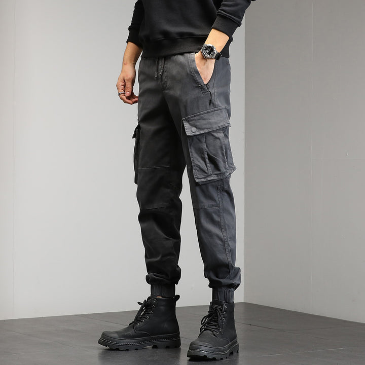 Herren Taktische Cargo‑Joggerhose mit elastischem Tunnelzugbund, Knieabnähern und Mehrfachtaschen Echo Archiv