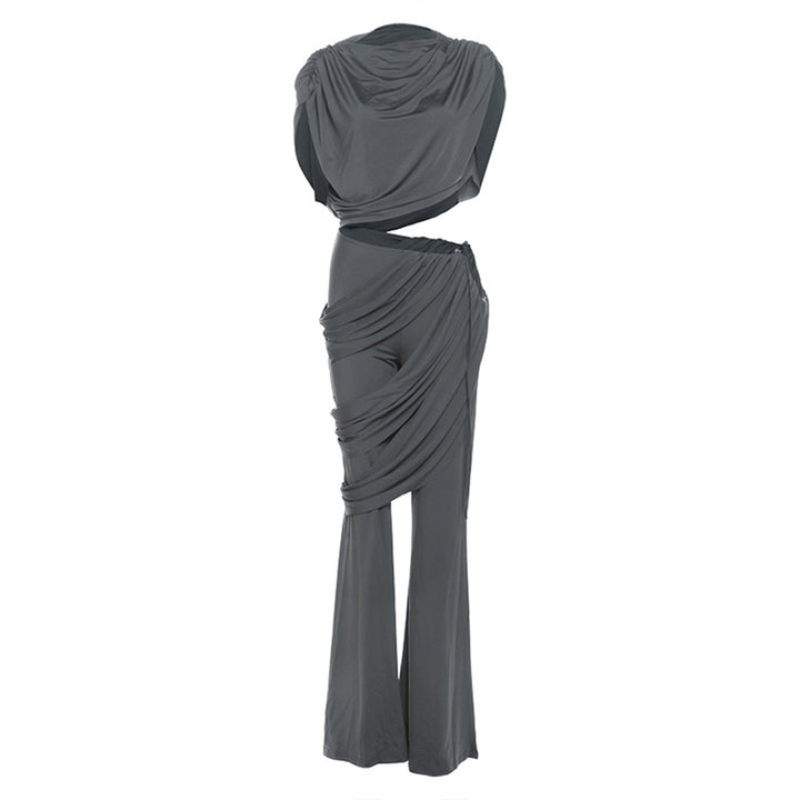 Damen Elegantes Set mit gerafftem Oberteil und weitem Bund Echo Archiv