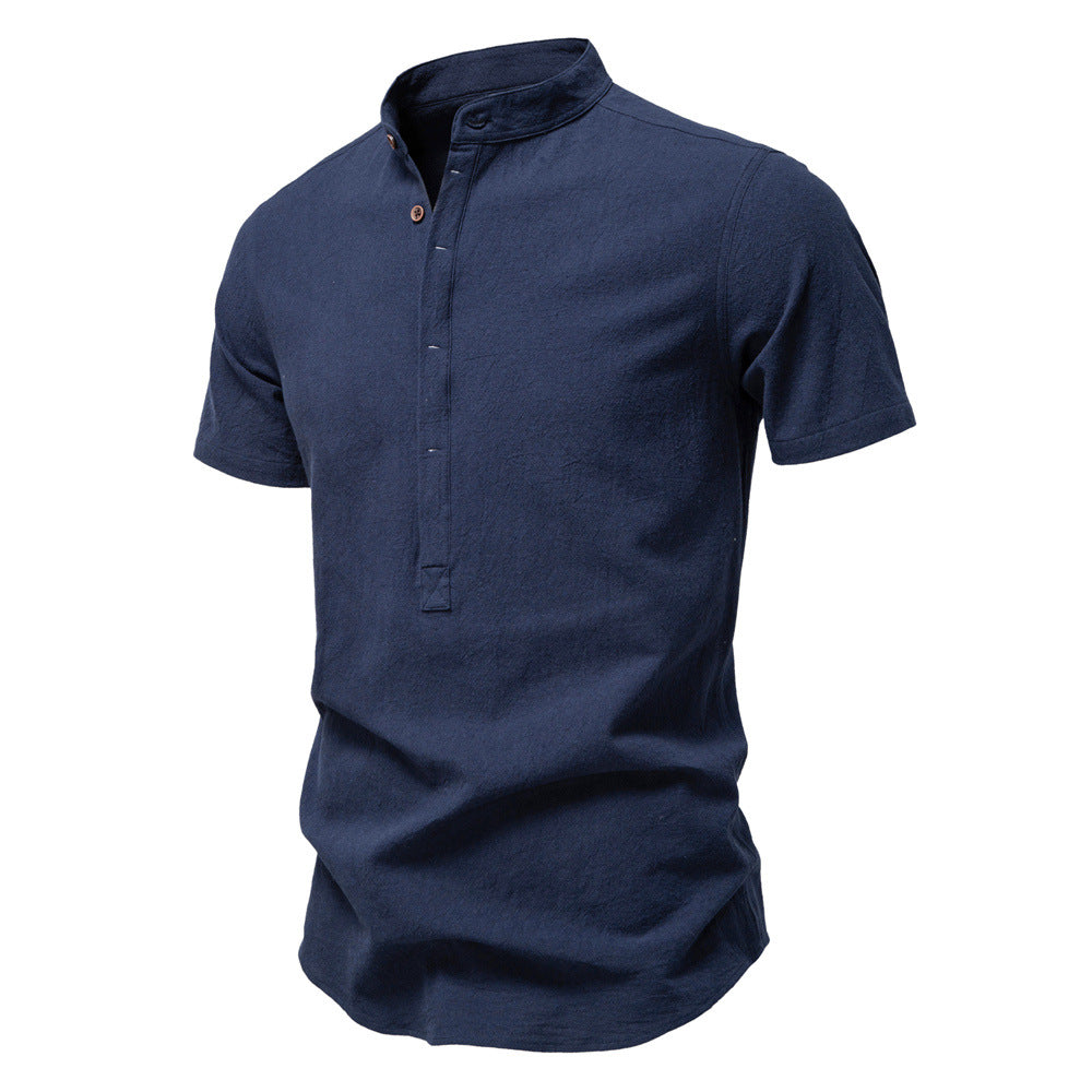 Herren Kurzarm Henley-Shirt mit praktischer Knopfleiste und modernem Design Echoarchiv