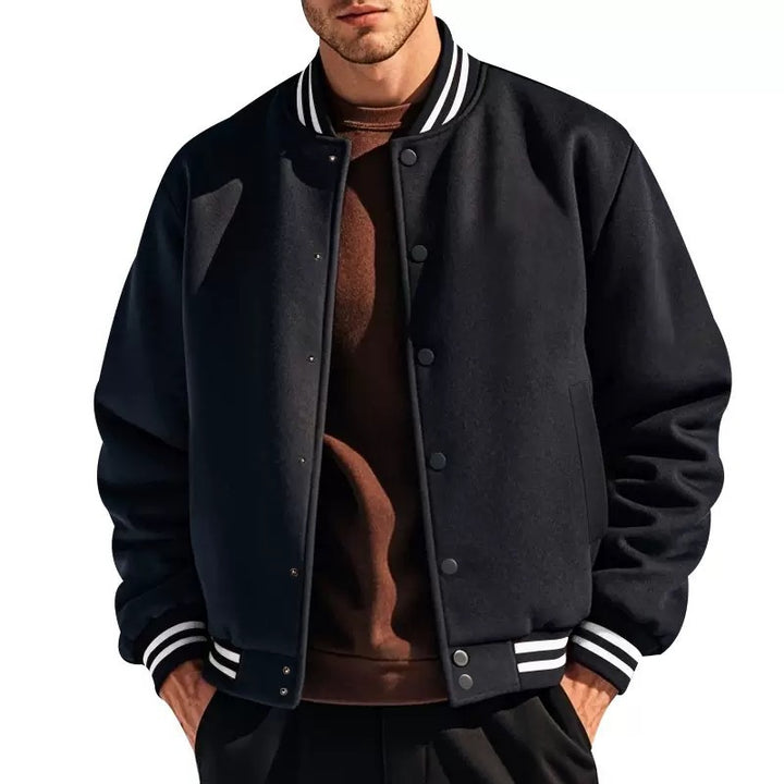 Herren sportliche Sweatjacke mit eleganten Kontrasten und praktischen Taschen Echoarchiv