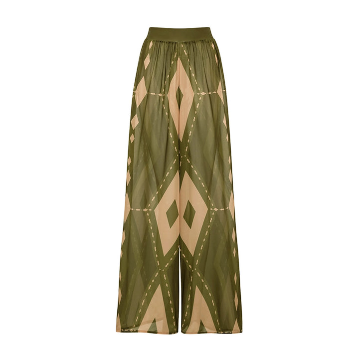 Damen Einteiler Badeanzug mit voluminösem Rüschendesign und passendem Stoffhose Echo Archiv