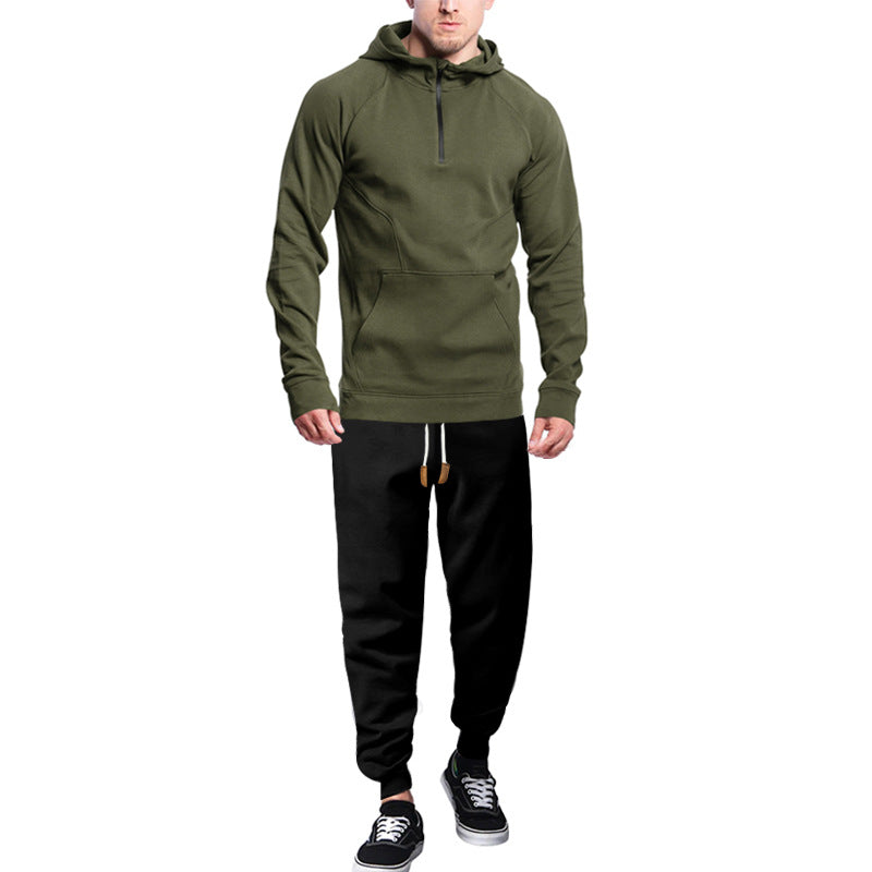 Herren Sweatpants und Kapuzenshirt Set mit modernem Schnitt und funktionalen Taschen Echoarchiv
