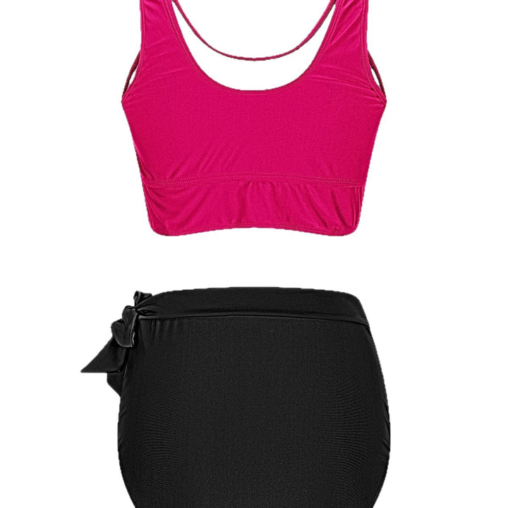Damen Hochtailliertes Bikini-Set mit verspielten Schleifen Echo Archiv
