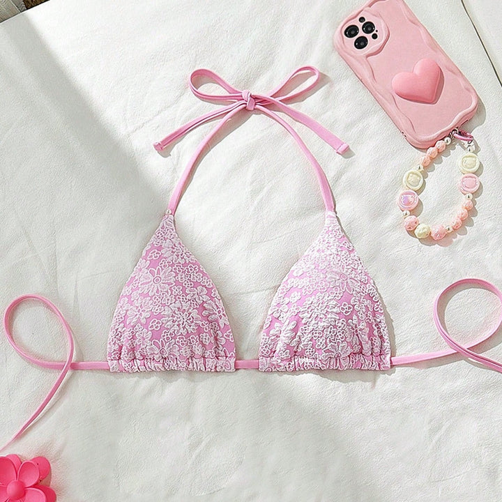 Damen Blumendekorierter Triangel-Bikini Echo Archiv