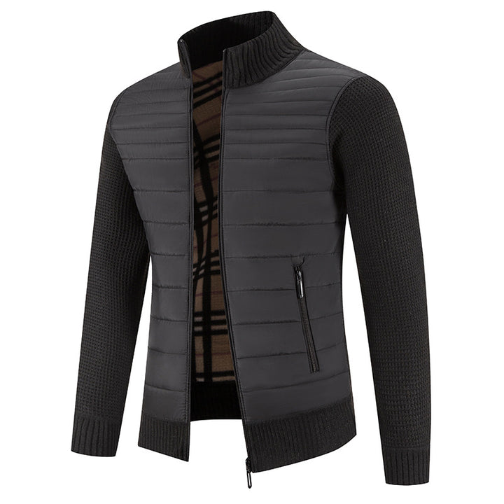 Herren lässige Steppjacke mit Strickärmeln Echoarchiv