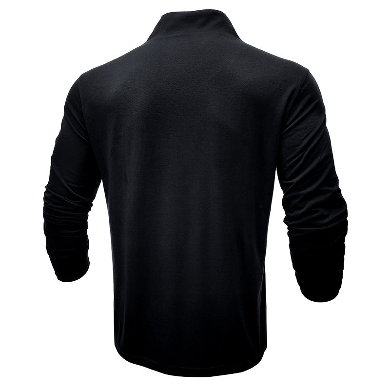 Herren Langarmshirt mit modernem Stehkragen Echoarchiv
