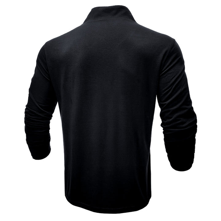 Herren Langarmshirt mit modernem Stehkragen Echoarchiv