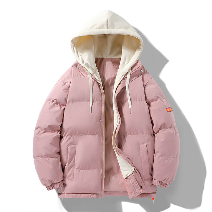 Herren Wattierte Pufferjacke mit kontrastfarbener Kapuze, winddichter Außenhülle und Kordelzug Echo Archiv