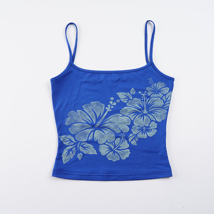 Damen Spaghetti-Träger Top mit floralem Design Echo Archiv