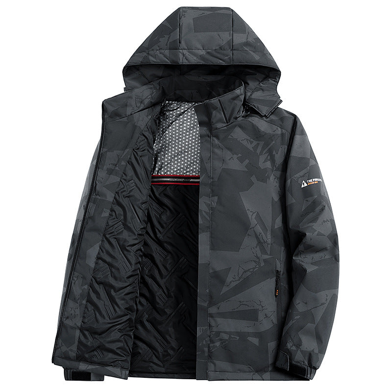 Herren urbane Funktionsjacke mit Kapuze Echo Archiv